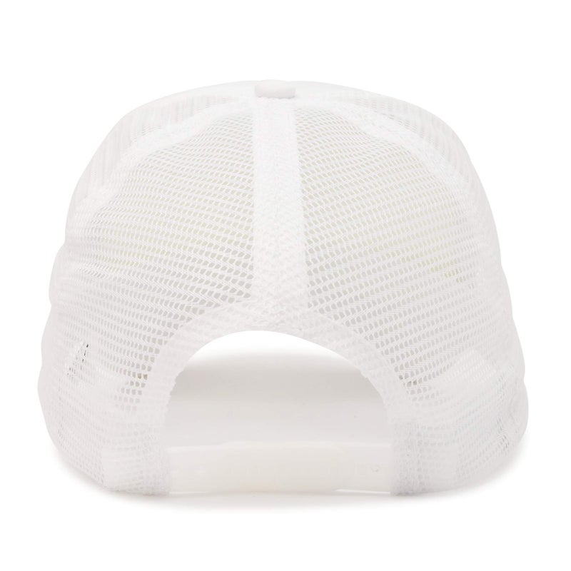 DALIX Plain Trucker Hat Mesh Cap in White - Image 5
